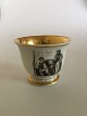 Royal Copenhagen Empire Giant Cup with Dentist motif and inscription