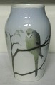 Royal Copenhagen Art Nouveau Vase with Parakeet No 466/88B