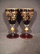 1 ruby red 
glass, with 
floral and 
gold. Height: 
11.5 cm. price 
per piece. $: 
55, -