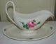 Meissen Porcelain gravy pitcher with underplate Rose Design