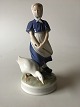 Royal 
Copenhagen 
Figurine Goose 
Girl No 527. 
Measures 24 cm 
/ 9 29/64 in. 
and is in good 
...