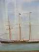 Gouache schooner "Senbeam"