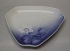 B&G porcelain Blue Christmas Rose
 052 d Triangular tray (no handle) 14 cm (361)