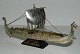 Miniature model of  Viking ship in sterling silver
