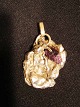 Silver Pendant 
with Amethyst.
Length: 4.5 cm 
Width: 3 cm.