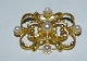 Georg Jensen Art Nouveau 18K Gold Brooch med perls No 21