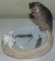 Royal Copenhagen Art Nouveau Bowl Owl with mice No 1050/610