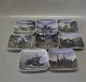 Royal Copenhagen Square trays 10.5 cm with Danish Motives