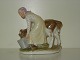 Royal Copenhagen Overglaze Figurine, Girl with Calf