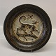 Royal 
Copenhagen 
Stoneware 21445 
RC Brown bowl 
Cat and bird 24 
cm Knud Kyhn 
March 1957. In 
nice ...