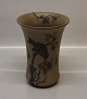 Danish Art 
Pottery 
Bornholm, Hjort 
Keramik Brown 
Vase 20 cm with 
bird and 
berries L. 
Hjort ...