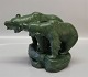 Ipsen Danish 
Art Pottery 
1843-1955
 Bear group 
767 CJB Carl 
Johann Bonnesen
Jade Green 
Glazed ...