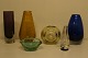 6 pcs. Scandinavian art glass vases. Iittala, Orrefors, etc.