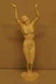 Stor Rosenthal blanc de chine figur af nøgen kvinde. 35 cm. høj.