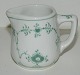 Green fluted creamer in Royal Copenhagen porcelain