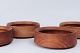Jens Harald 
Quistgaard 
(1919-2008)
Small salad 
bowl turned in 
one piece teak.
Totally 4 ...