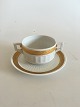 Royal 
Copenhagen Gold 
Fan Bouillon 
Cup and Saucer 
No 11565.
