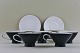 Rosenthal coffee service, 8 sets, coffee cups, saucers, dessert plates. 
Beautiful modern coffee service in black and white.