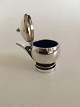 Georg Jensen 
Sterling 
Pyramid 
Sterling Silver 
mustard Jar 
with blue 
enamel No 632 
Harald ...