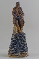 Jeff Ibbo. Stoneware sculpture burned and partially glazed ceramic stoneware.