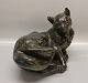 Royal 
Copenhagen 
Stoneware Helge 
Christoffersen 
Cat Sung Glaze 
Signed HC. In 
nice and mint 
...