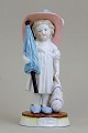 Milan, G. 
Richardi, 
ca.1860-70s. 
Girl with 
summer hat, bag 
and umbrella in 
porcelain. Hand 
...