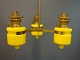 Ceiling Lamp by 
Holmegaard with 
yellow glass 
from the 1960s.
5000m2 
showroom.