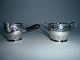 Cream and sugar 
set in silver, 
Denmark approx. 
1930.
5 cm. høje.
Creamer is 5 
cm. in 
diameter, ...