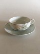 Bing & Grondahl Grey Orchide/Orkide Tea Cup and Saucer No 473