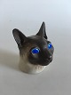 Royal Copenhagen Aluminia Stoneware Figurine of Cat Head by Jeanne Grut No 2928