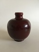 Royal Copenhagen Stoneware vase in Oxblood Glaze Sang de Boeuf No 97/43