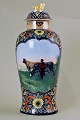 Petrus Regout & 
Co, Maastricht, 
The 
Netherlands, 
porcelain vase. 
Early 20 c.
Hand painted 
...