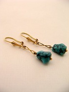 Earrings with turquoise