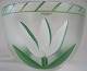 Glasbowle, 
Kosta Boda, 
Sweden, 1960s. 
Satinised, hand 
painted with 
tulips in green 
and white. ...