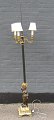 Floor lamp in patinated and gilt bronze, France, Charles X, 19thC., Pedestal with four bronze ...