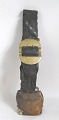 Antique 
cowbell, 19th 
century. With 
strap in 
leather and 
buckle in 
brass. Bell in 
the ore. L .: 
...