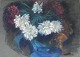 Danish artist 
(19th c.): 
Large glass 
bowl with 
flowers and 
samovar. Pastel 
crayons on 
paper. ...
