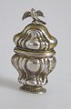 Danish rococo 
vinaigrette of 
silver, end of 
1700's. With 
bird. On main 
part&nbsp;inscription: 
KD ...