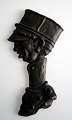 Danish artist, 20th century .: bust of a border gendarme, H., 28.5 cm. Signed .: Elk P. ...