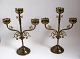 Pair of French 
lue-gilt church 
pillars, 19th 
century. 
Three-armed. On 
a round base 
with leaf ...