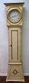 Danish 
grandfather 
clock, 19th 
century. In 
white painted 
box. 8 days 
movement with 
repetition. ...