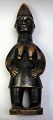 African female figure in wood, 20th century. - Older. H .: 39 cm.