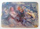 Borregaard, 
Victor (1875 - 
1939) Denmark: 
Scene with 
people. 
Watercolor, 
pastel on 
cardboard. ...