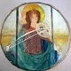 German Artist 
(20th century.) 
Religious scene 
with playing 
saint. Gouache 
on cardboard. 
Dia .: ...