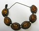 Silver bracelet 
with amber, 
1940. No 
visible marks. 
L .: 14 cm.