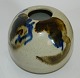 Vase in ceramic 
by Conny 
Walther. 
Partially 
glazed. 
Decorated in 
browns, greens 
and blue ...