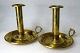 Pair of Danish 
antique chamber 
takes brass, 
19th century. 
Round bowl with 
handles. 
Profiled ...