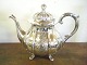 Danish silver wooden tower silver Oval teapot year 1959Height 20cm.