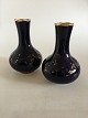 Rare pair of 
Royal 
Copenhagen Art 
Nouveau Cobolt 
Blue Vases with 
gold 
decorations. 
With rare ...