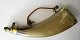 Powder Horn 
brass / horn, 
Denmark 19th 
century. L: 22 
cm.
Provenance .: 
Danish officer 
family.